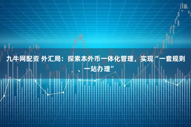 九牛网配资 外汇局：探索本外币一体化管理，实现“一套规则、一站办理”